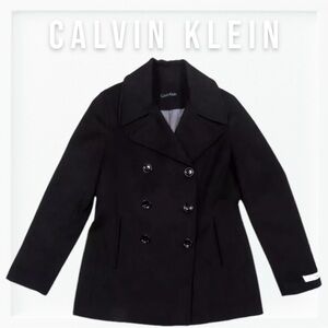 NWT Calvin Klein Wool Cashmere Black Peacoat sz 2X